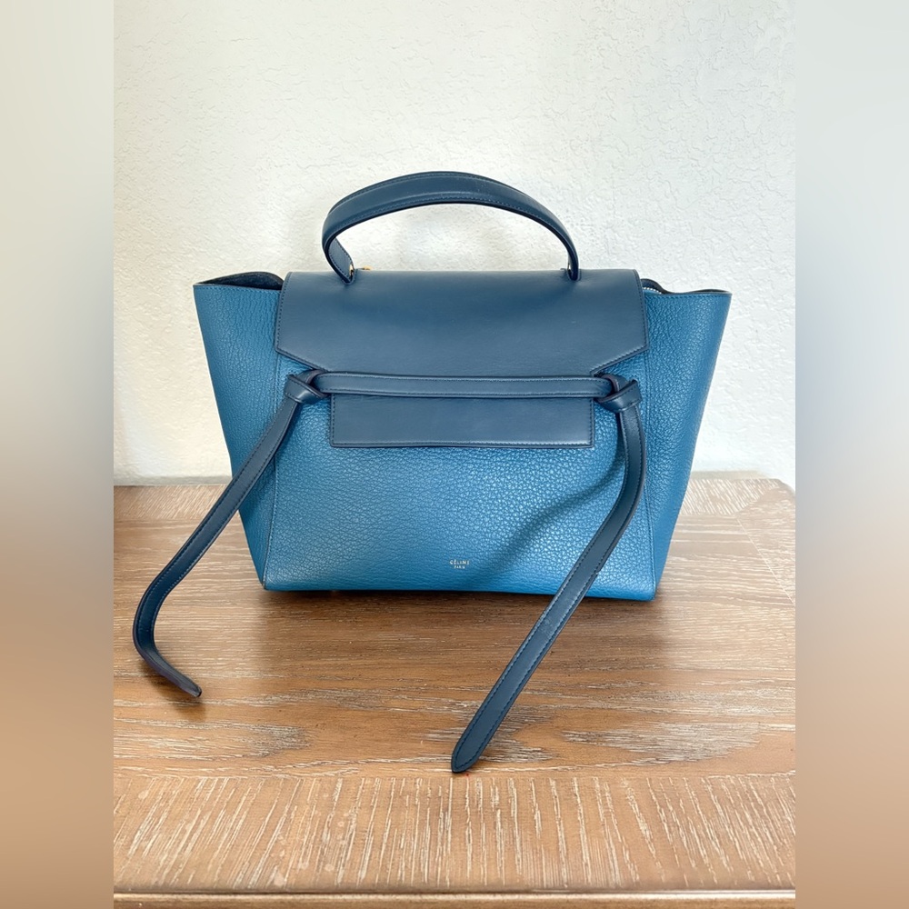 Pre Owned Celine Belt Bag Navy Blue